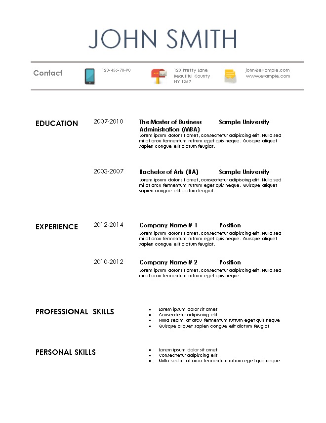 Simple Resume Template