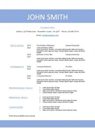 Simple Resume Template