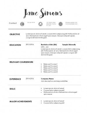 Internship Resume Template